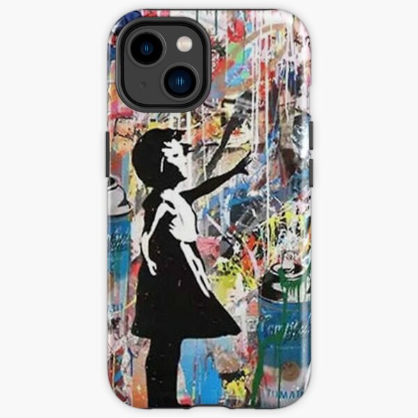 Banksy fille avec ballon Coque antichoc iPhone