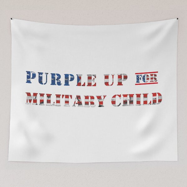 Item preview, Purple Up For Military Kids, Purple Up Military Child Month US Flag designed and sold by mad art.