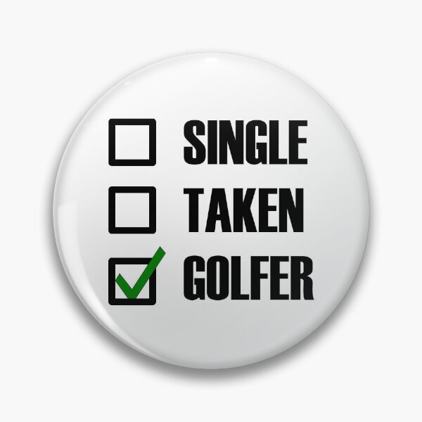 Item preview, Single Taken Golfer Green tick check box - Sleek typography black outline design designed and sold by Deegital18.