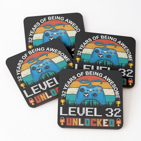 Item preview, 32 Years Of Being Awesome Level 32 Unlocked Gamer designed and sold by PansyBoyd.