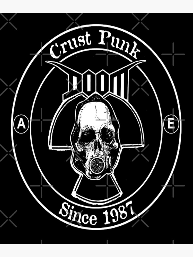 Doom Crust Punk Sticker By Digiartz Redbubble