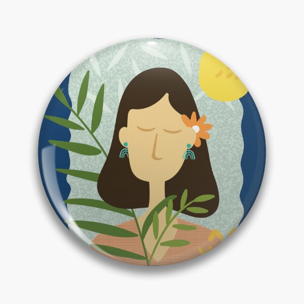 Item preview, Boho Girl (Blue Background) designed and sold by RanRanDesigns.