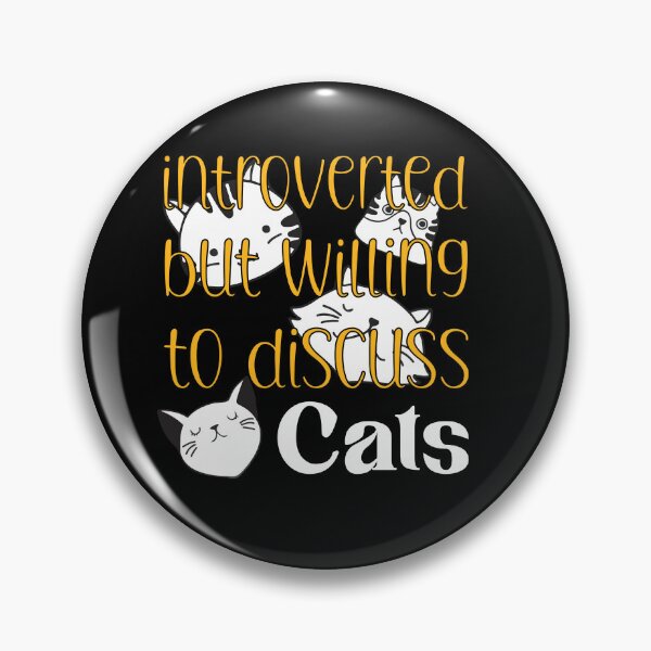Item preview, Introverted But Willing To Discuss Cats funny tshirt for cat mom for cat dad for introverted cat lovers designed and sold by GhostAmine.