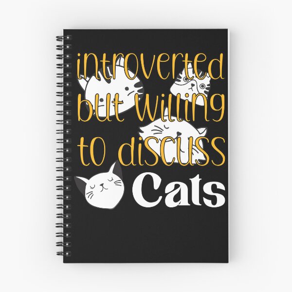 Item preview, Introverted But Willing To Discuss Cats funny tshirt for cat mom for cat dad for introverted cat lovers designed and sold by GhostAmine.