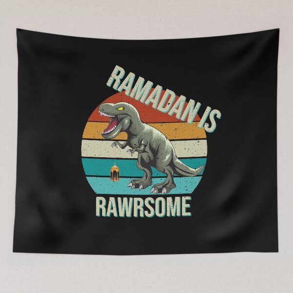 Item preview, Muslim Kids Funny Dinosaur Ramadan Mubarak Kareem Gift,Retro Vintage Dinosaur Lovers T-Rex Sunset Colorful Distressed Design designed and sold by pedrored369.