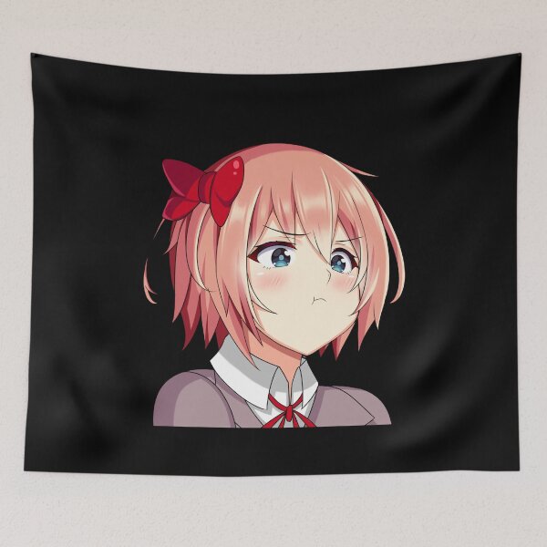 Item preview, Sayori Cute Kawaii Anime Girl Pouting designed and sold by Kawaiifu69.