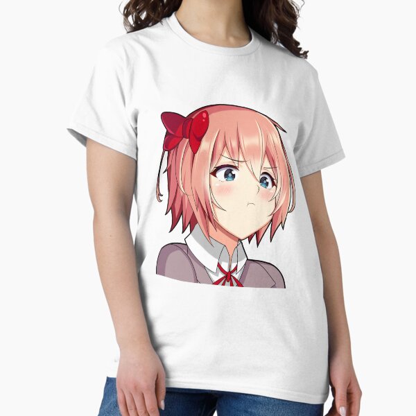 Aperçu de l'œuvre Sayori, jolie fille d'anime kawaii qui fait la moue créée et vendue par Kawaiifu69.