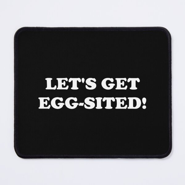 Item preview, Easter Egg coordinator Pun Let's get excited - Let's get egg-sited! Easter Egg Hunt Activities coordinator white playful typography designed and sold by Deegital18.