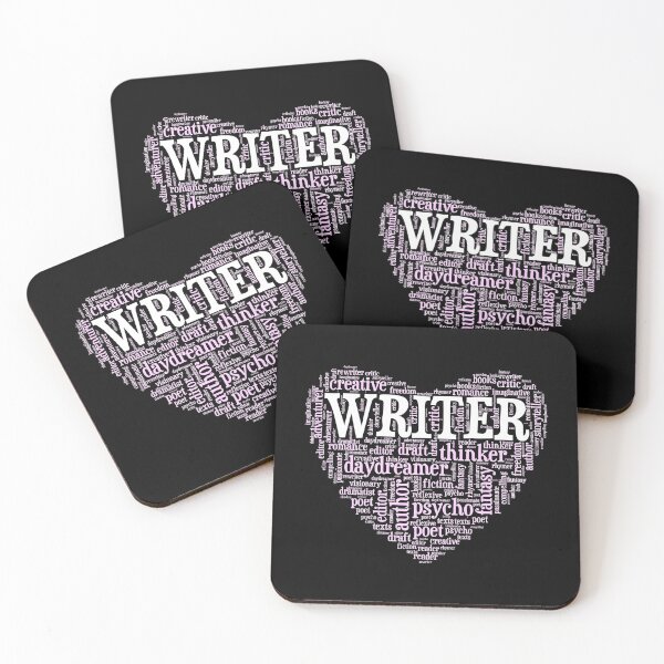 Item preview, Writer Heart Word Cloud - Author Poet designed and sold by ibarrbeat.