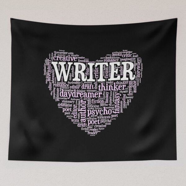 Item preview, Writer Heart Word Cloud - Author Poet designed and sold by ibarrbeat.