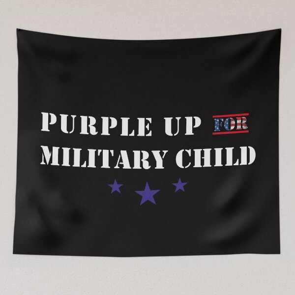 Item preview, Purple Up For Military Kids, Purple Up Military Child Month US Flag designed and sold by mad art.