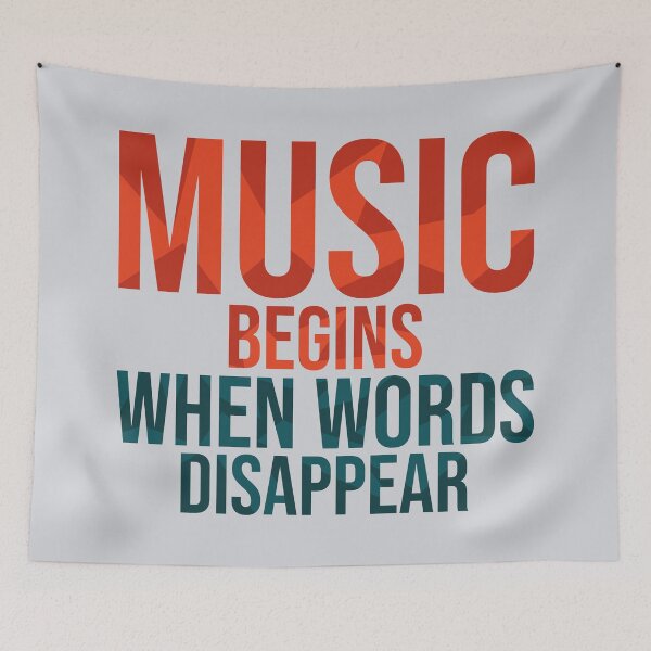 Item preview, Music Begins When Words Disappear designed and sold by PandaAlex.