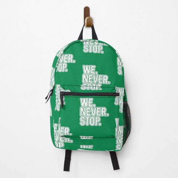 Item preview, WE.NEVER.STOP, Glasgow Celtic Football Club White and Green Layered Text Design designed and sold by MacPean.