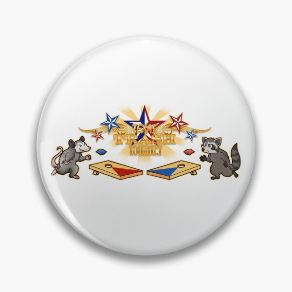 Item preview, Texas Trash Tourney - Opossum versus Raccoon Playing Cornhole Red & Blue Beanbag Toss designed and sold by Zphal.