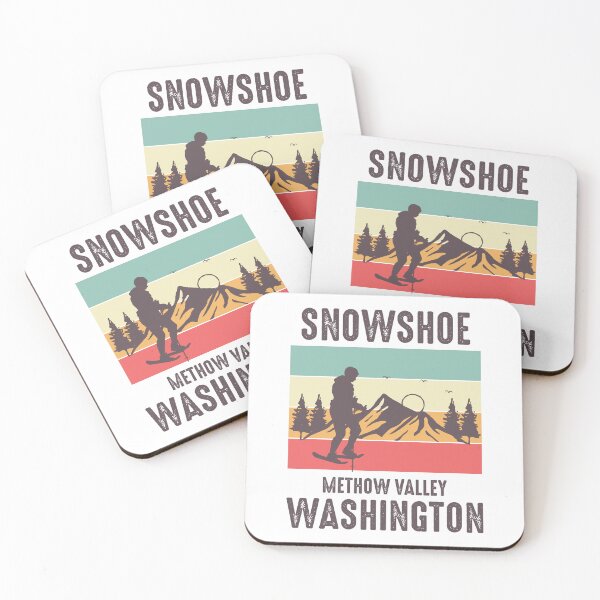 Item preview, Snowshoe Hiking Winter Washington State Vintage Retro designed and sold by TastefulTees.