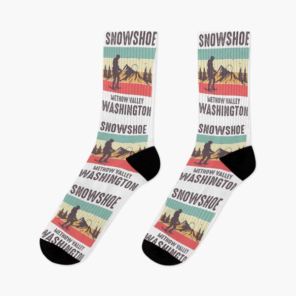 Item preview, Snowshoe Hiking Winter Washington State Vintage Retro designed and sold by TastefulTees.