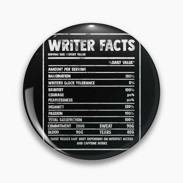 Item preview, Writer Nutrition Facts Famous Novel Author Graphic designed and sold by ibarrbeat.
