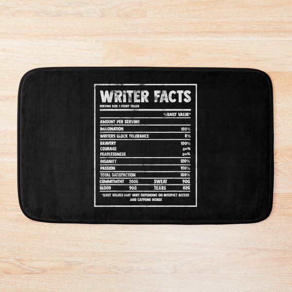 Item preview, Writer Nutrition Facts Famous Novel Author Graphic designed and sold by ibarrbeat.
