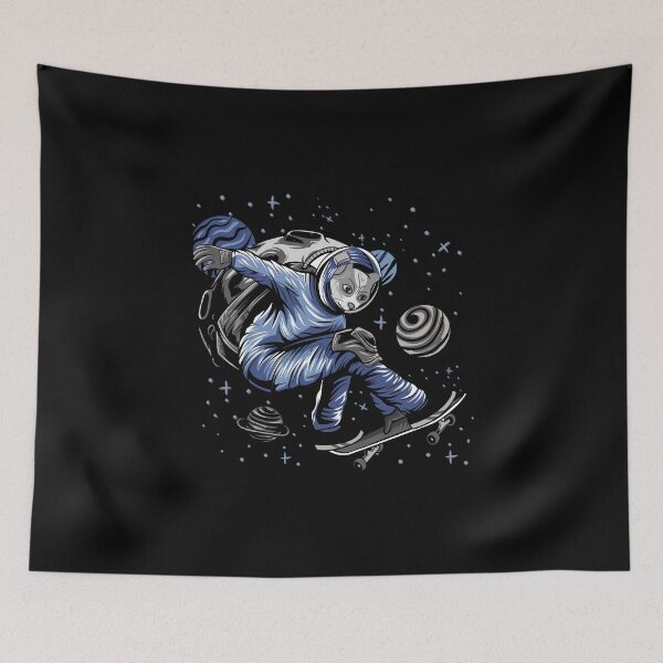 Item preview, Skateboard Skating Space Astronaut Cat Skater designed and sold by OmmeDesigns.