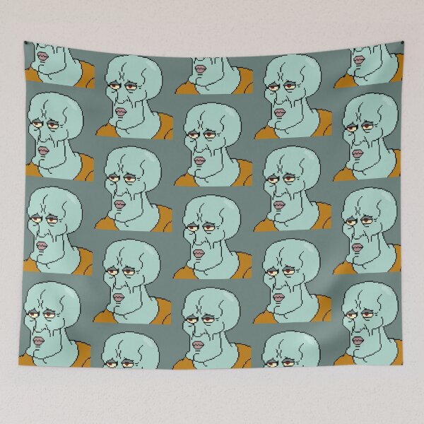 Item preview, Handsome Squidward pixelated design designed and sold by Mezocrurth.