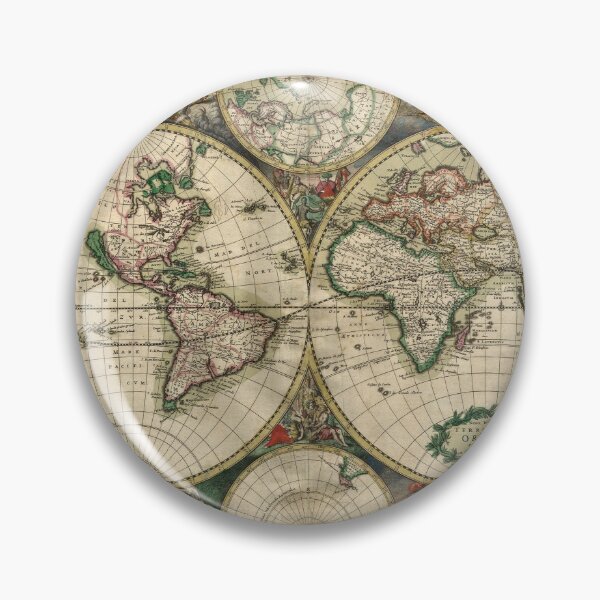 Item preview, Explore the World Unisex All Over Print Vintage Rustic World Map 1689 designed and sold by DonaldsGraphics.