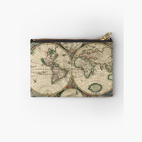 Item preview, Explore the World Unisex All Over Print Vintage Rustic World Map 1689 designed and sold by DonaldsGraphics.