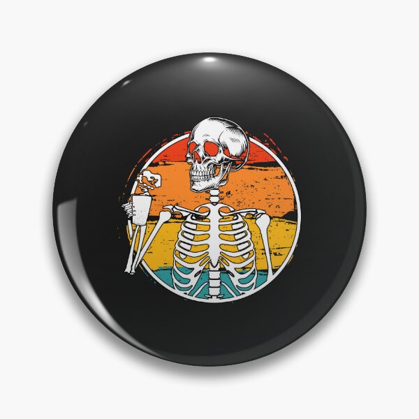 Item preview, Soul drinker Skeleton Vintage Picture with Smiling Skull drinking Coffee designed and sold by DahlilaJo.