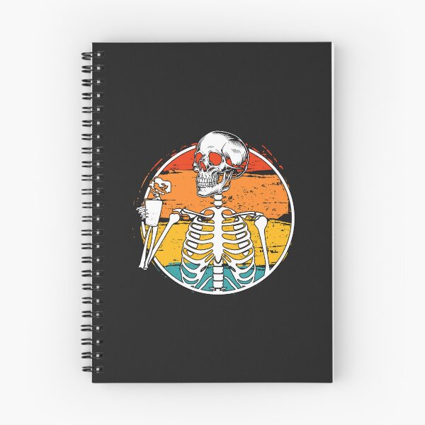 Item preview, Soul drinker Skeleton Vintage Picture with Smiling Skull drinking Coffee designed and sold by DahlilaJo.
