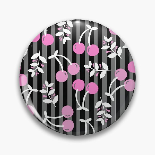 Item preview, Cherry Bomb on the table Pattern (black-pink) designed and sold by Dorina Larsdotter.
