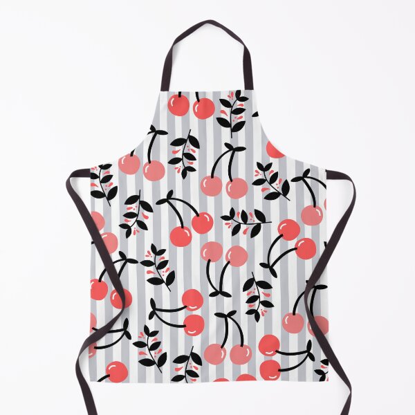 Item preview, Cherry Bomb on the table Pattern (white-red) designed and sold by Dorina Larsdotter.