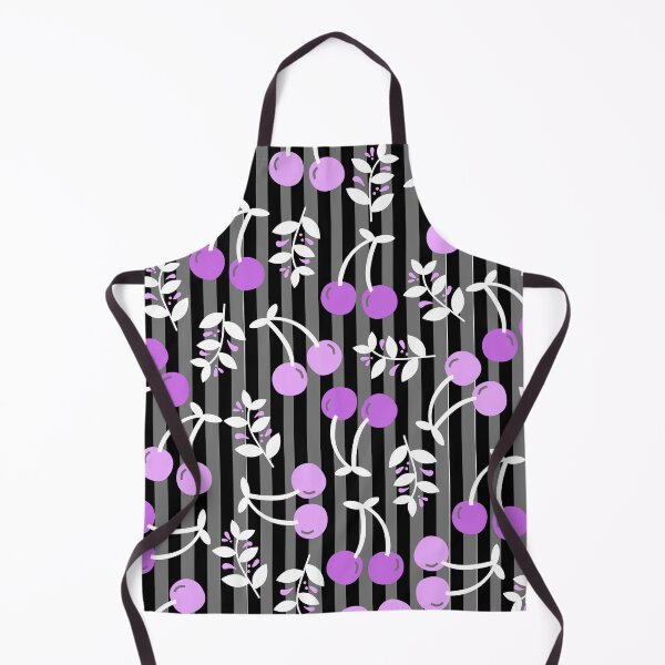 Item preview, Cherry Bomb on the table Pattern (black-purple) designed and sold by Dorina Larsdotter.
