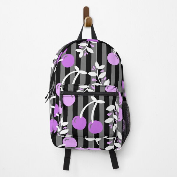 Item preview, Cherry Bomb on the table Pattern (black-purple) designed and sold by Dorina Larsdotter.
