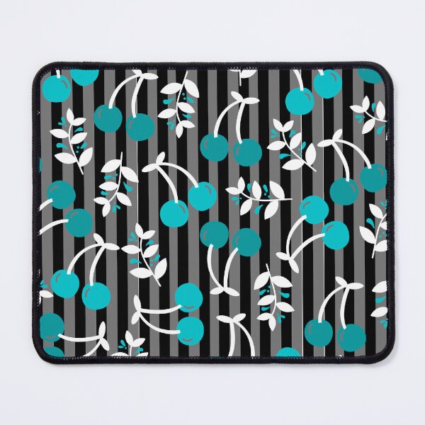 Item preview, Cherry Bomb on the table Pattern (black-blue) designed and sold by Dorina Larsdotter.