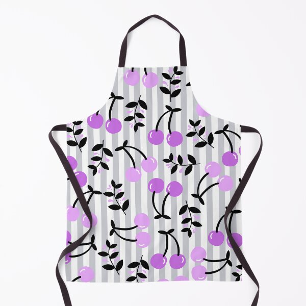 Item preview, Cherry Bomb on the table Pattern (white-purple) designed and sold by Dorina Larsdotter.