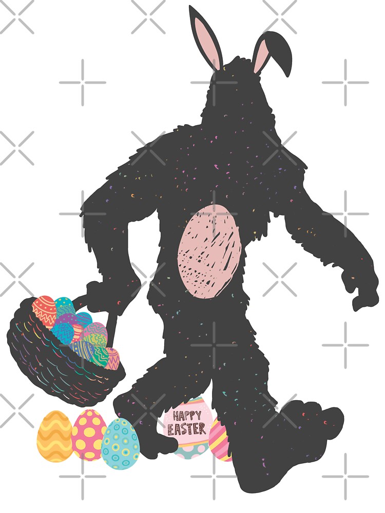 Adults Easter Basket Bigfoot Funny Bunny Ears Yeti Garden Flag