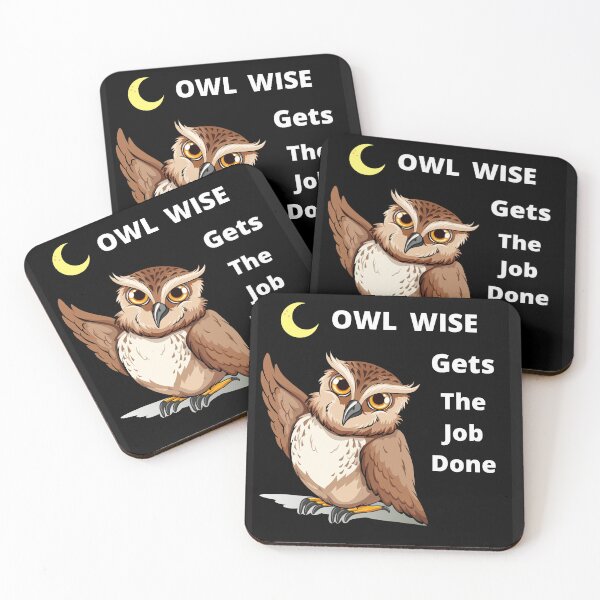 Item preview, Owl Wise Gets Th Job Done, Moon light Owl designed and sold by LGMmugsdesign.