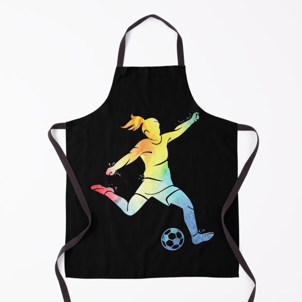 Item preview, Women playing soccer kicking the ball multicolor girl soccer designed and sold by tamara-art.