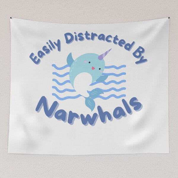 Item preview, Easily Distracted By Narwhals designed and sold by player-502.