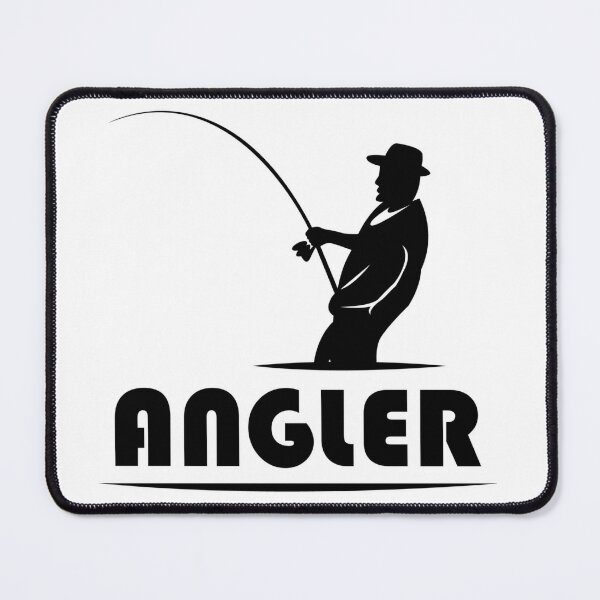 Fishing rod, angler, fishing, cartoon' Mouse Pad