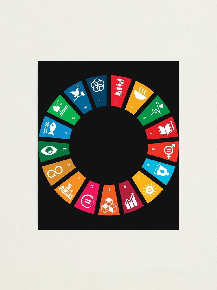 Lámina Fotográfica «ODS De La ONU Logotipo De Los Objetivos Globales De ...