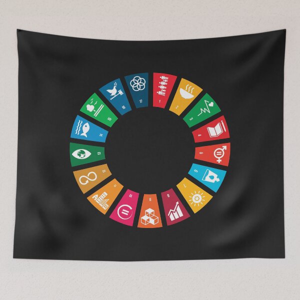 Item preview, UN SDGs  UN Global Goals Logo  United Nations Sustainable Development Goals 2030 Sticker Copy designed and sold by DahlilaJo.