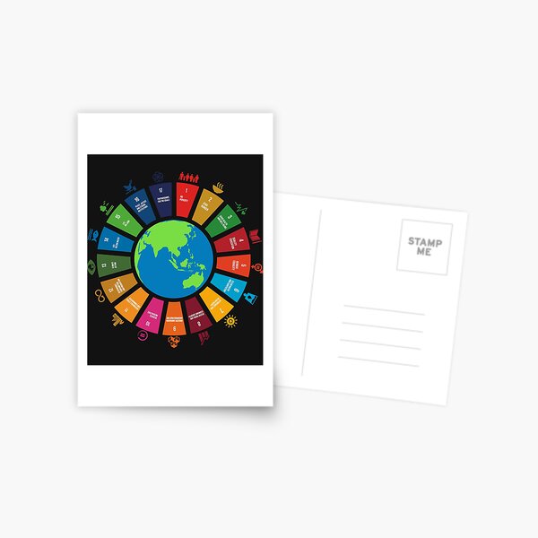 Aperçu de l'œuvre ODD des Nations Unies Logo des objectifs mondiaux des Nations Unies Objectifs de développement durable des Nations Unies 2030 Sticker créée et vendue par DahlilaJo.