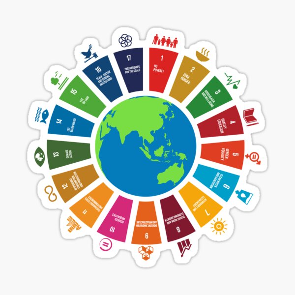 Item preview, UN SDGs  UN Global Goals Logo  United Nations Sustainable Development Goals 2030 Sticker designed and sold by DahlilaJo.