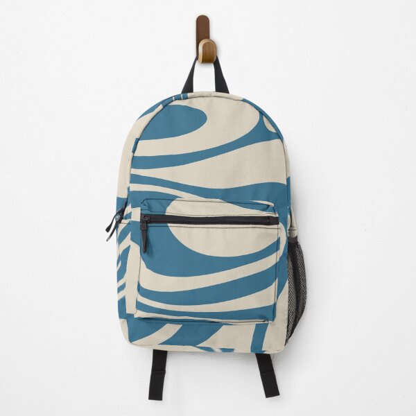 Item preview, Mod Thang Retro Modern Abstract Pattern in Boho Blue and Beige designed and sold by kierkegaard.