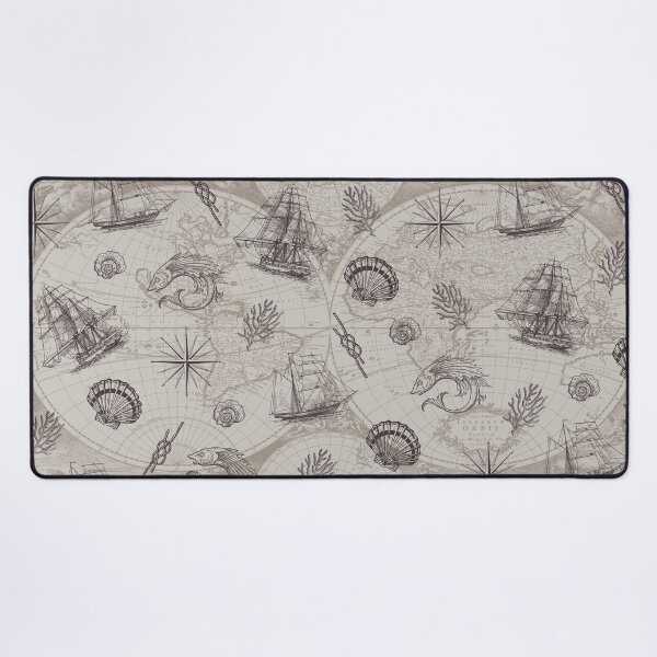 Item preview, Brown and Beige Vintage Nautical Summer Pattern designed and sold by CynthiaGraphics.