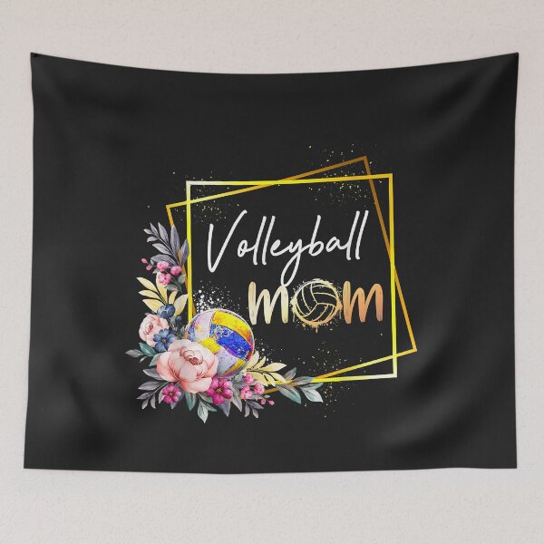 Item preview, Voleibol mamá Floral pelota tee-ball mamá mujer designed and sold by DahlilaJo.