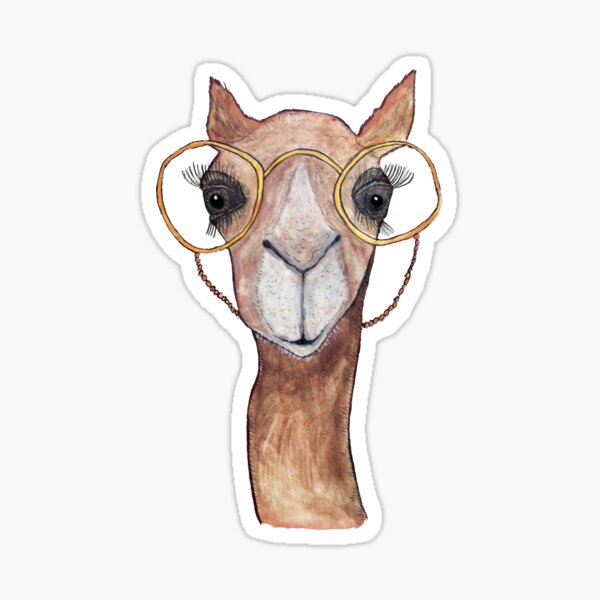 Fuzzy Fox & Camels Stickers by Funny Sticker World