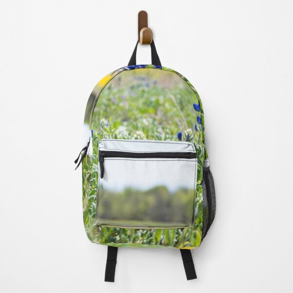 Item preview, Bluebonnet flowers in field with yellow background designed and sold by Stretch Clendennen.