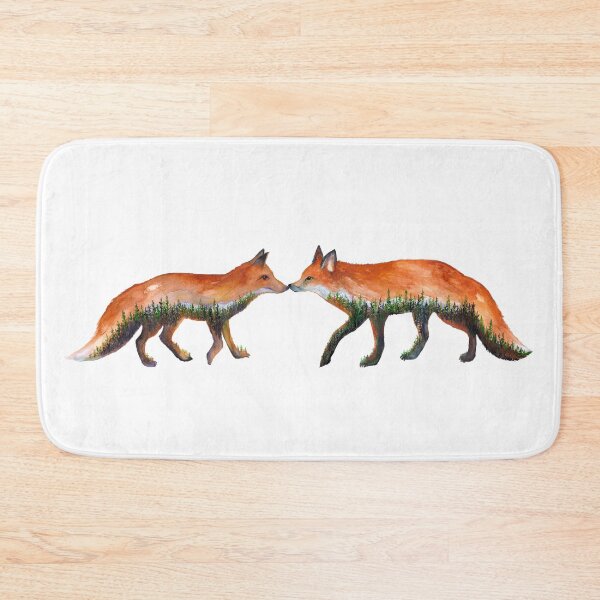 Item preview, Watercolor Forest Fox Couple designed and sold by Roy & Tiffany.