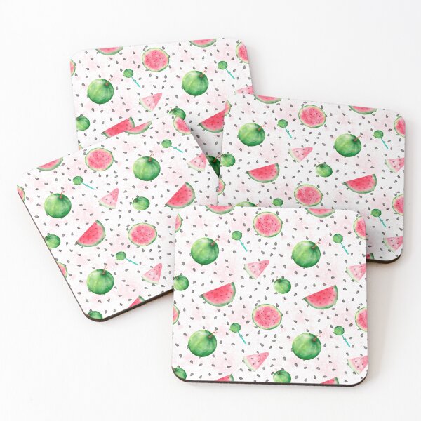 Item preview, Watermelon seamless patterns, summer, butterfly, juicy watermelon, lollipop, watermelon ice cream. designed and sold by AnaGuziiArt.